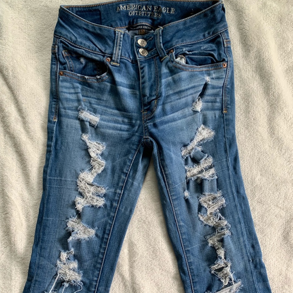 Distressed American Eagle jeans